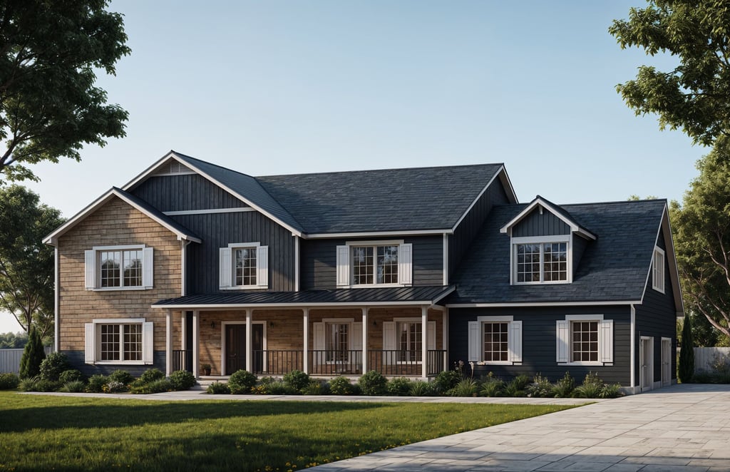 Sycamore two-story home rendering with a covered porch and attached garage